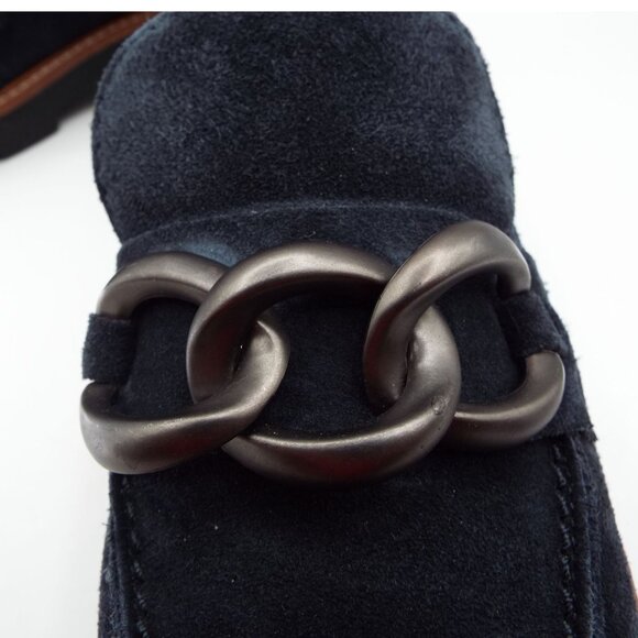 Earth Blue Suede Buckle Loafers Size 8.5M - Picture 11 of 11